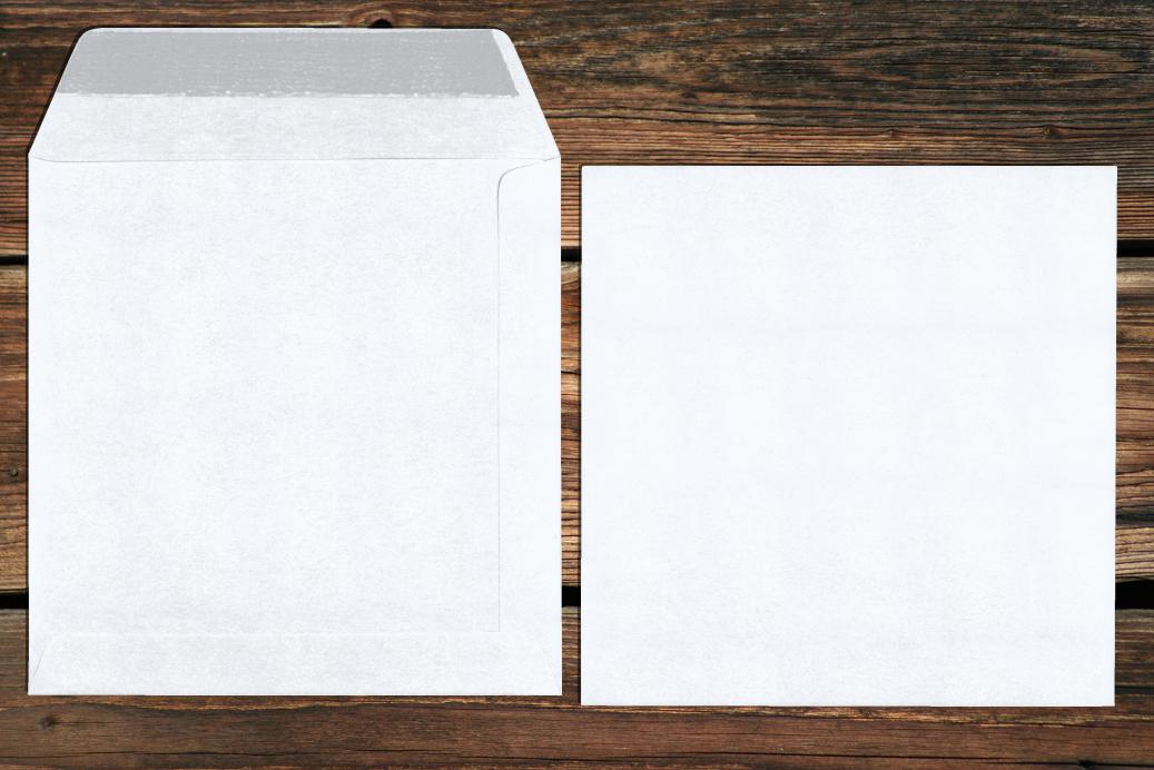 Versandtaschen 170x170 mm Nassklebend Weiß 120 g/qm